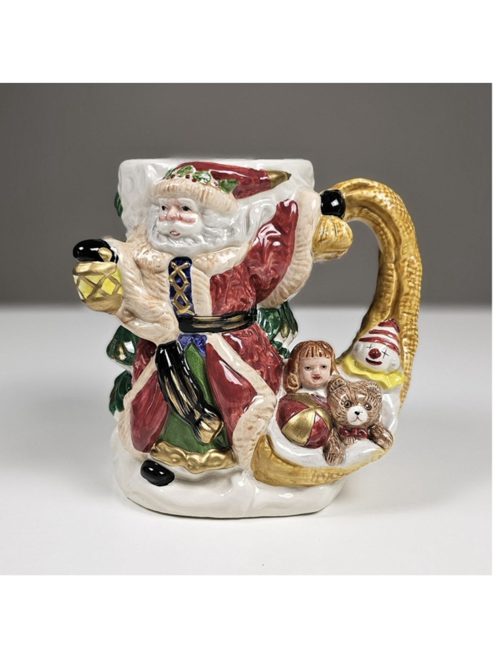 Vintage 1994 Fitz and Floyd Omnibus Renaissance Santa Christmas Mug With Box